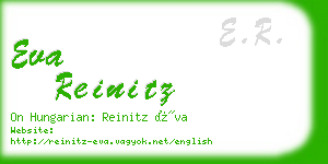 eva reinitz business card